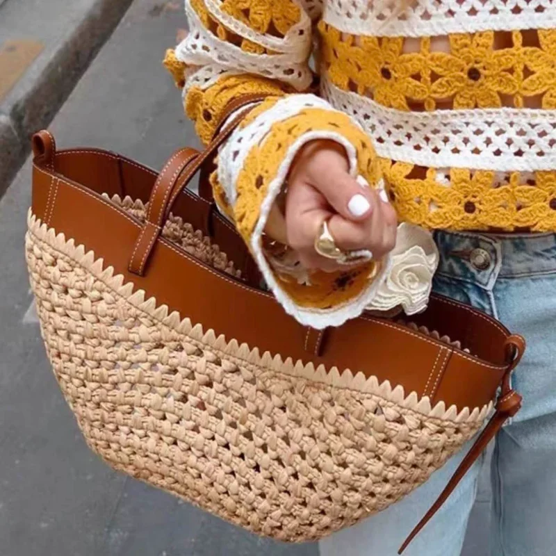 Borsa da spiaggia in tessuto c - Crochet Bag Raffia recensione e prezzo