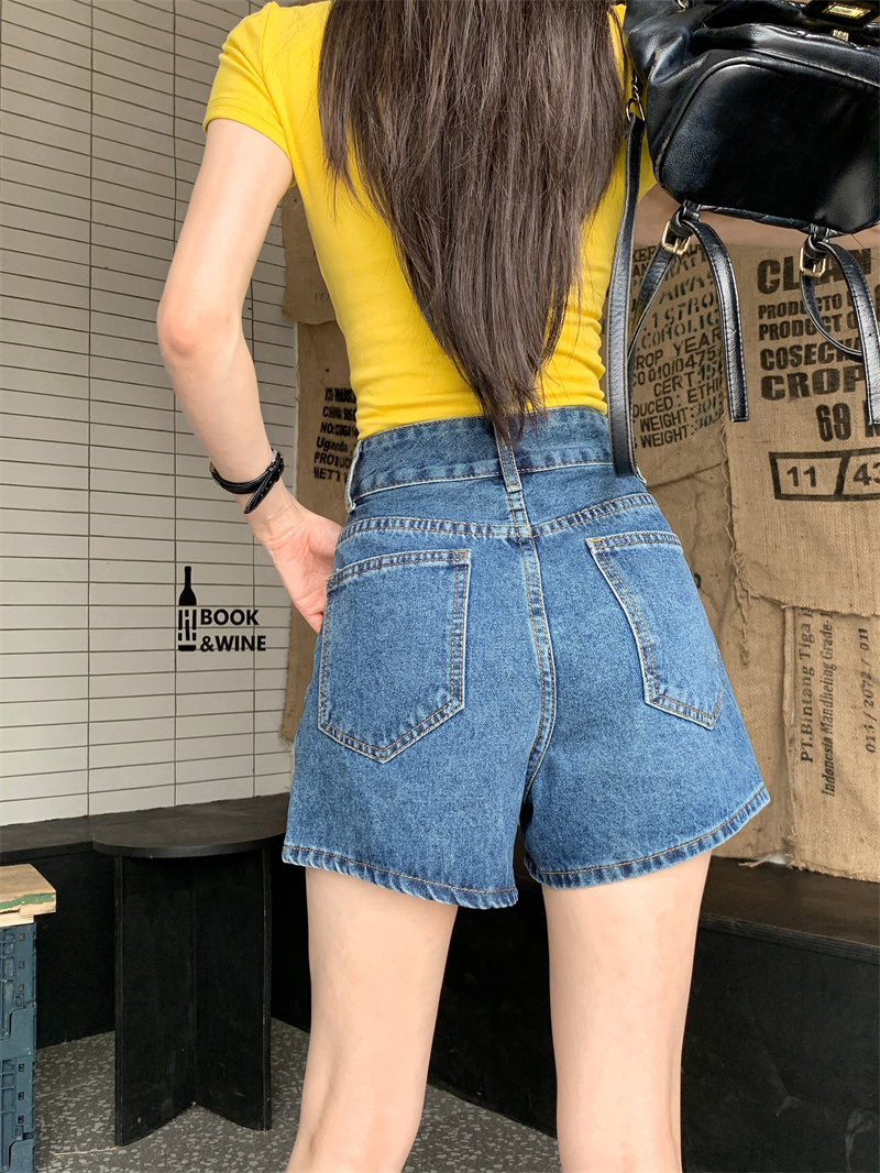 Shorts in denim blu da donna,  - Shorts Denim Frayed recensione e prezzo